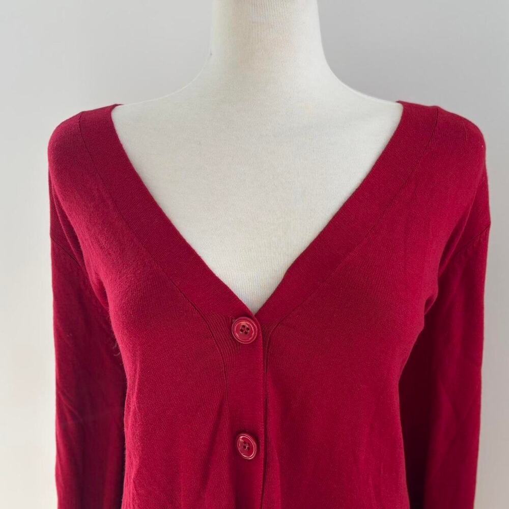 Mossimo Red V Neck Long Sleeve Knit Button Cardigan Sweater in size 4X NWT - Picture 3 of 5